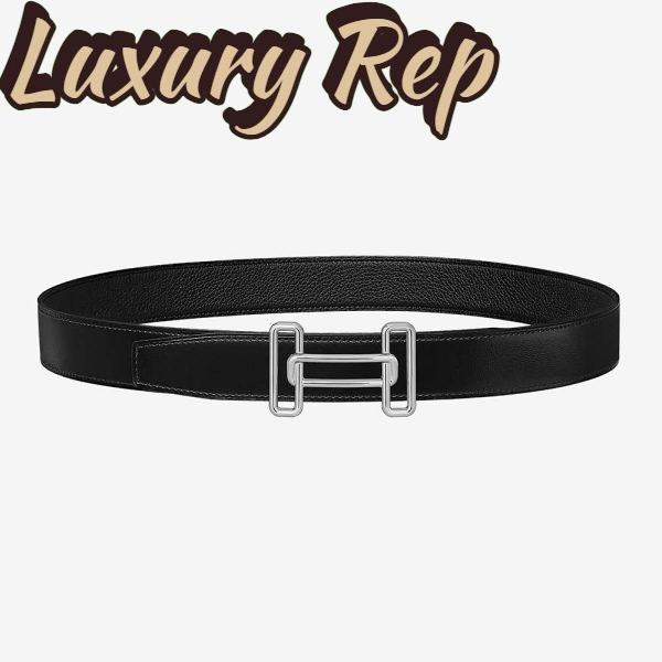 Replica Hermes Men Rythme Belt Buckle & Reversible Leather Strap 32 mm 3