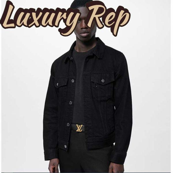 Replica Louis Vuitton Unisex LV Heritage 35 MM Reversible Belt Black Bordeaux Leather 13
