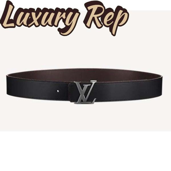 Replica Louis Vuitton Unisex LV Initiales 40 mm Width Reversible Belt Calf Leather 2