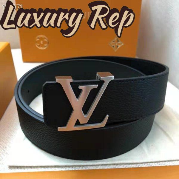 Replica Louis Vuitton Unisex LV Initiales 40 mm Width Reversible Belt Calf Leather 3