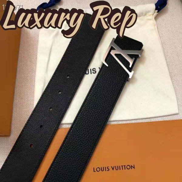 Replica Louis Vuitton Unisex LV Initiales 40 mm Width Reversible Belt Calf Leather 4