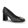 Replica Louis Vuitton LV Women Madeleine Pump in Suede Baby Goat Leather with Oversized LV Circle 8 cm Heel-Black 13