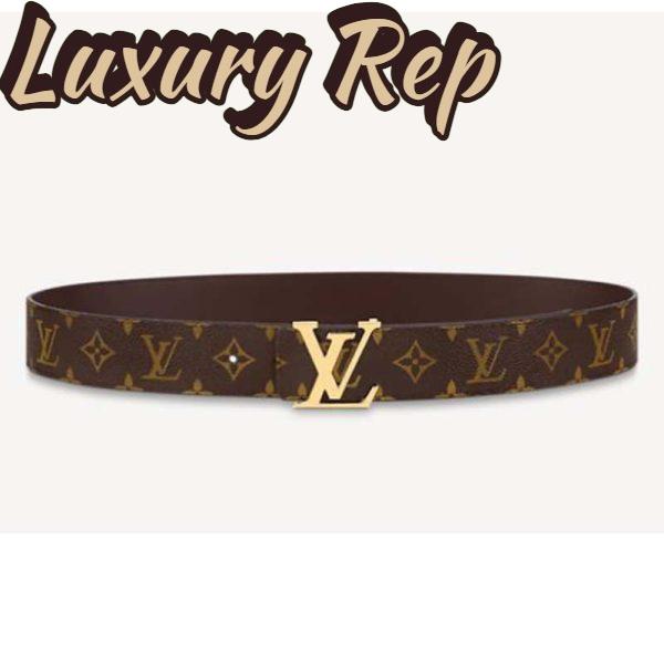 Replica Louis Vuitton Unisex LV Initiales 40mm Reversible Belt Monogram Canvas-Brown