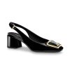 Replica Louis Vuitton LV Women Madeleine Pump in Suede Baby Goat Leather with Oversized LV Circle 8 cm Heel-Black 12