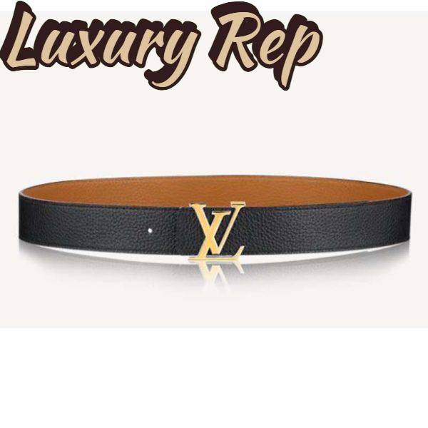 Replica Louis Vuitton Unisex LV Initiales 40mm Reversible Belt Taurillon Leather-Black 2