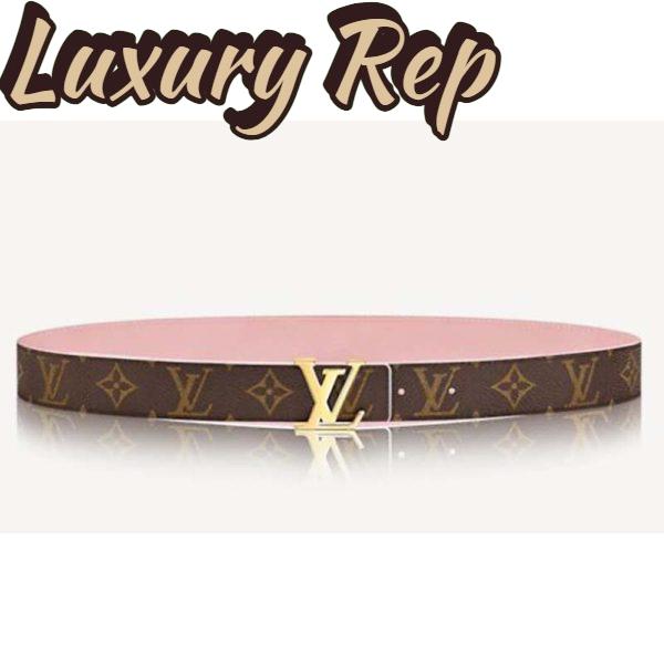 Replica Louis Vuitton Unisex LV Initials 30 mm Reversible Belt Monogram Canvas Calf Leather