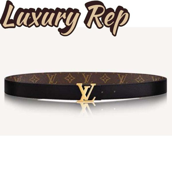 Replica Louis Vuitton Unisex LV Initials 30 mm Reversible Belt Monogram Canvas Calf Leather 3