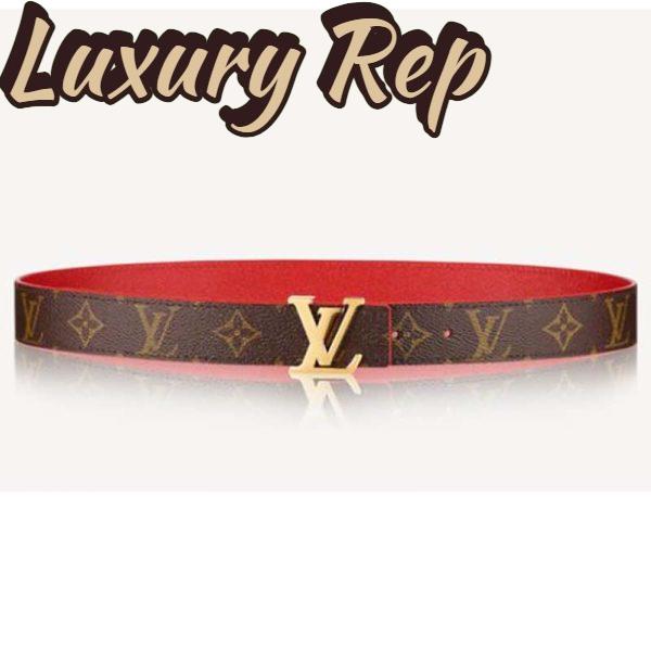 Replica Louis Vuitton Unisex LV Initials 30 mm Reversible Belt Monogram Canvas Calf Leather 4