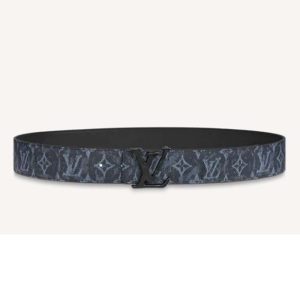 Replica Louis Vuitton Unisex LV Shape 40 mm Reversible Belt Monogram Canvas Calf Leather 2