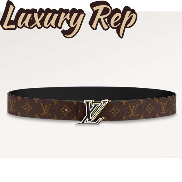 Replica Louis Vuitton Unisex LV Speed 40mm Reversible Belt Yellow Monogram Coated Canvas Leather