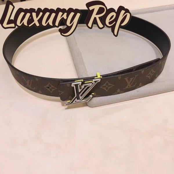 Replica Louis Vuitton Unisex LV Speed 40mm Reversible Belt Yellow Monogram Coated Canvas Leather 3