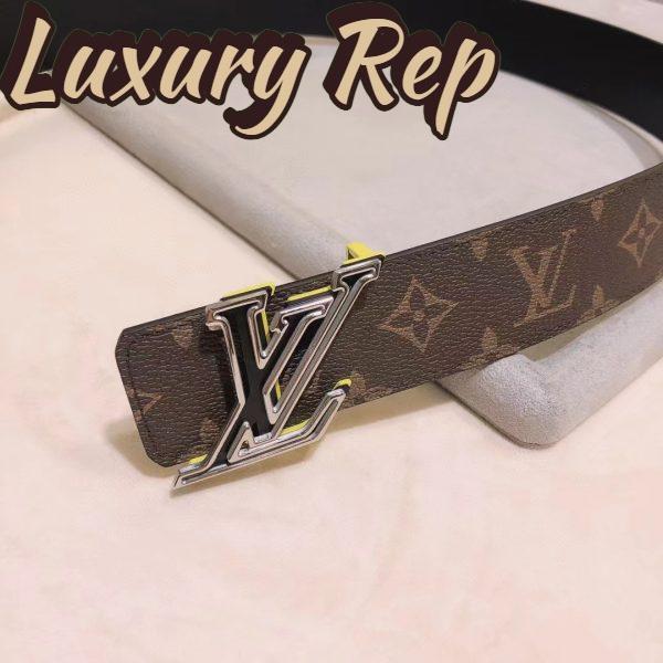 Replica Louis Vuitton Unisex LV Speed 40mm Reversible Belt Yellow Monogram Coated Canvas Leather 9