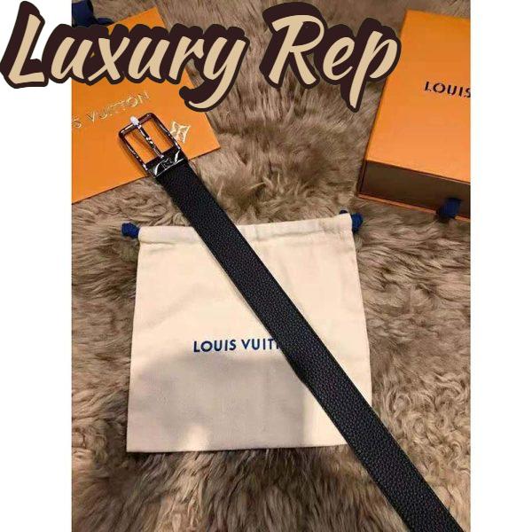 Replica Louis Vuitton Unisex Pont Neuf 35 mm Belt Taiga Calf Leather-Black 6
