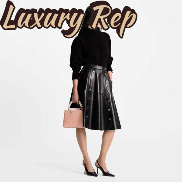 Replica Louis Vuitton LV Women Sparkle Slingback Pump Black Calf Leather 9.5 Cm Heel 13