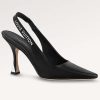 Replica Louis Vuitton LV Women Sparkle Slingback Pump Black Calf Leather 9.5 Cm Heel 14