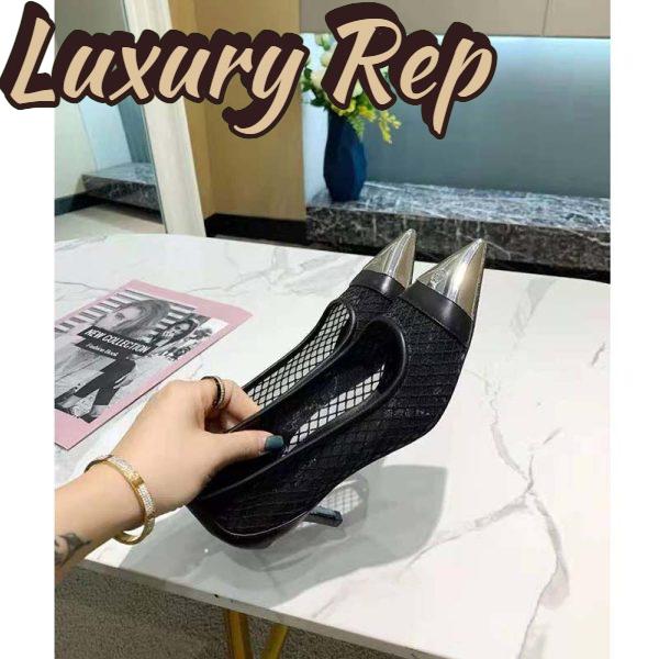 Replica Louis Vuitton LV Women’s Urban Twist Pump Mesh PVC Calf Leather 10.5 cm Heel 3