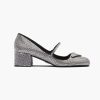 Replica Prada Women Satin Sandals with Crystals in 90mm Heel Height-Black 10