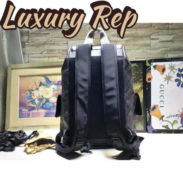 Replica Gucci GG Unisex Gucci Bestiary Backpack Tigers GG Supreme-Black 4