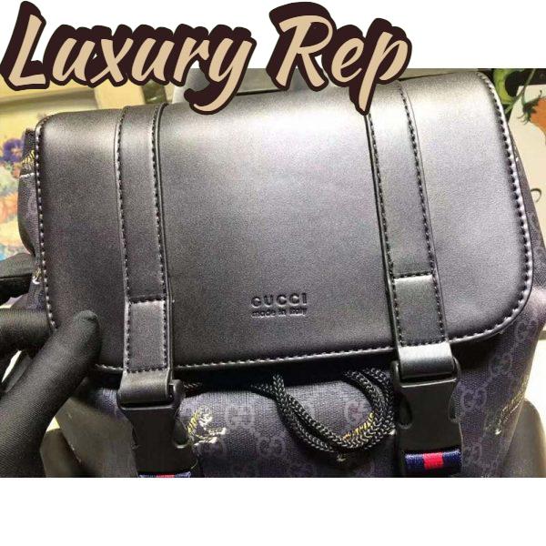 Replica Gucci GG Unisex Gucci Bestiary Backpack Tigers GG Supreme-Black 7