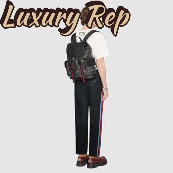 Replica Gucci GG Unisex Gucci Bestiary Backpack Tigers GG Supreme-Black 8