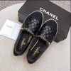Replica Chanel Women CC Tweed Calfskin Black Leather Loafer Gold Tone Metal 3