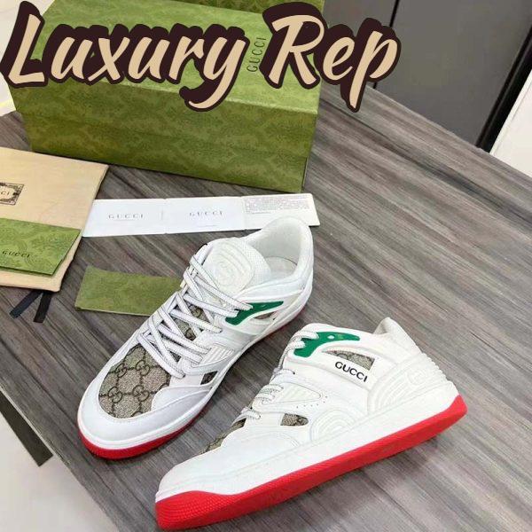 Replica Gucci Unisex GG Basket Sneaker Interlocking G Beige Ebony GG Supreme Canvas 4