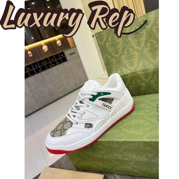 Replica Gucci Unisex GG Basket Sneaker Interlocking G Beige Ebony GG Supreme Canvas 5