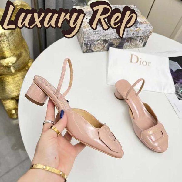 Replica Dior Women CD Day Slingback Pump Nude Patent Calfskin 6