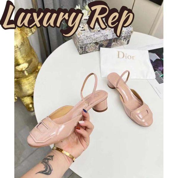 Replica Dior Women CD Day Slingback Pump Nude Patent Calfskin 7