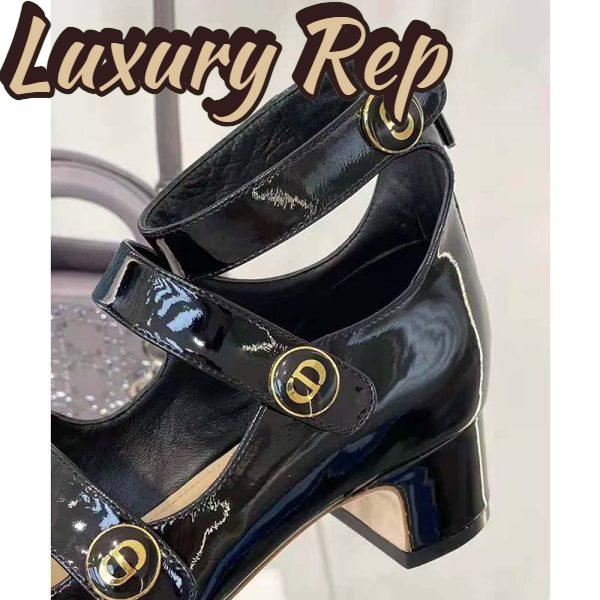 Replica Dior Women Shoes D-Doll Pump Black Shiny Laminated Calfskin 11