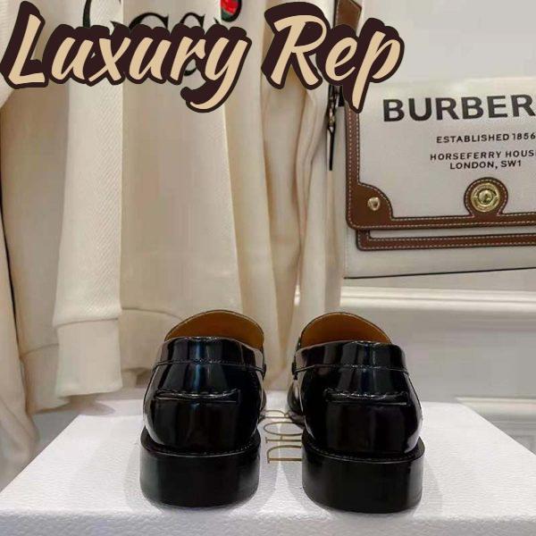 Replica Dior Women Shoes Dior Code Loafer Black Brushed Calfskin 8