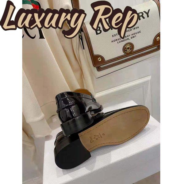 Replica Dior Women Shoes Dior Code Loafer Black Brushed Calfskin 10