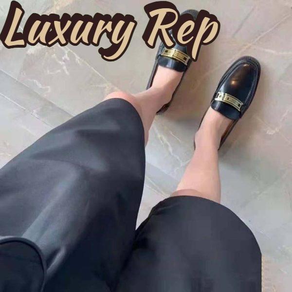 Replica Dior Women Shoes Dior Code Loafer Black Brushed Calfskin 16