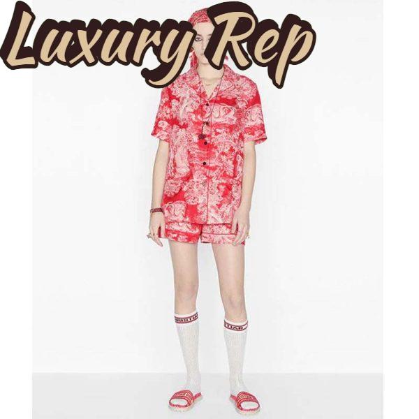 Replica Dior Women Shoes Dway Slide Raspberry Toile De Jouy Reverse Embroidered Cotton 11