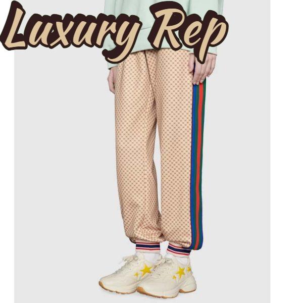 Replica Gucci Unisex GG Rhyton Sneaker White Demetra Inlaid Interlocking G Stars Rubber Low Heel 12