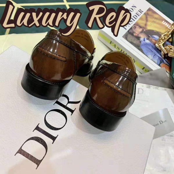 Replica Dior Women Dior Code Loafer Burgundy Gradient Calfskin ‘Christian Dior’ Signature 8