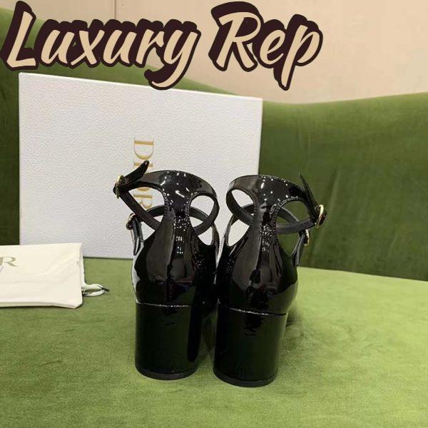 Replica Dior Women Shoes CD Aime Dior Ballerina Pump Black Patent Calfskin 8