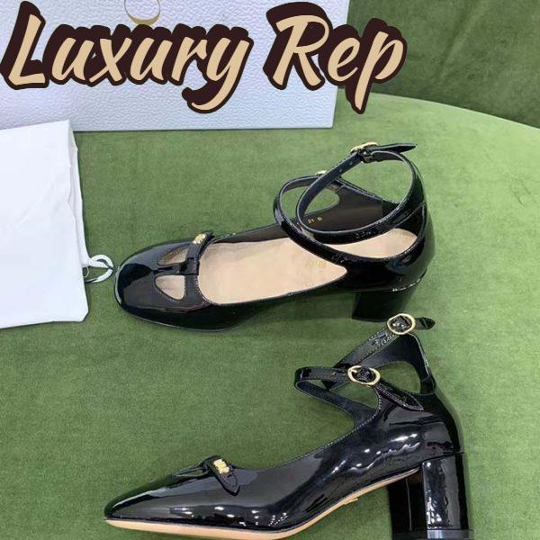 Replica Dior Women Shoes CD Aime Dior Ballerina Pump Black Patent Calfskin 10