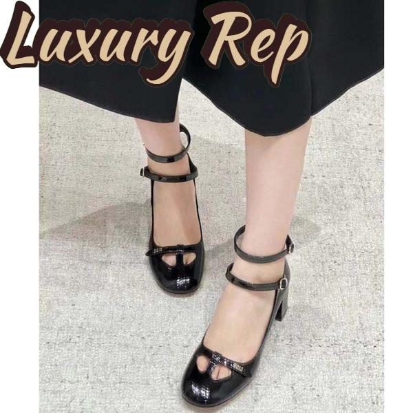 Replica Dior Women Shoes CD Aime Dior Ballerina Pump Black Patent Calfskin 13