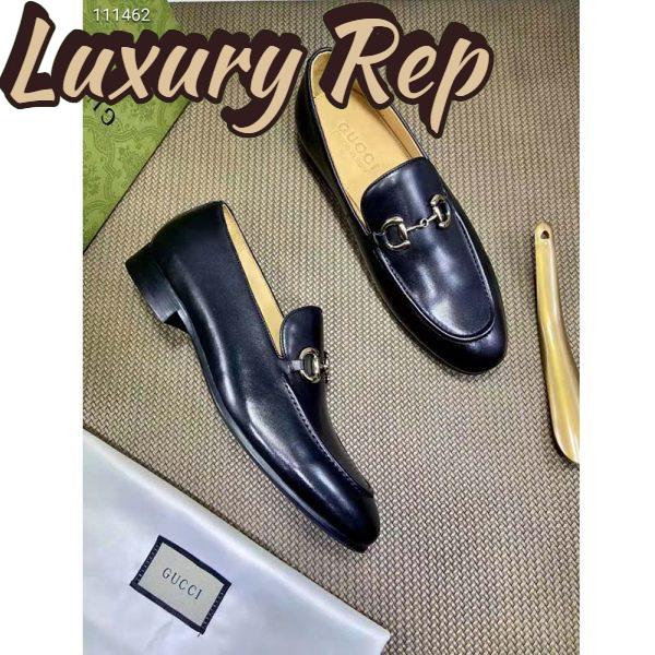 Replica Gucci GG Men’s Loafer with Horsebit Black Leather Horsebit Detail 4