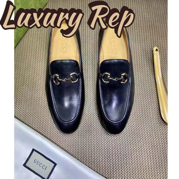 Replica Gucci GG Men’s Loafer with Horsebit Black Leather Horsebit Detail 5
