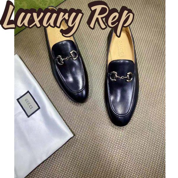 Replica Gucci GG Men’s Loafer with Horsebit Black Leather Horsebit Detail 6