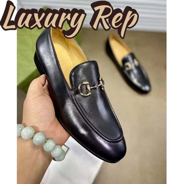 Replica Gucci GG Men’s Loafer with Horsebit Black Leather Horsebit Detail 7