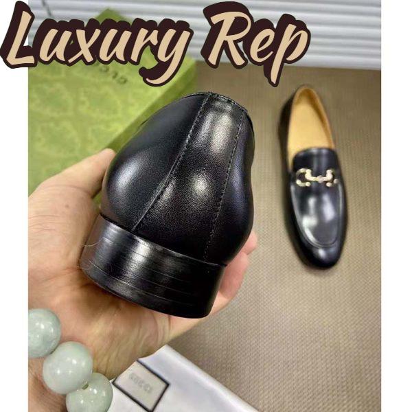 Replica Gucci GG Men’s Loafer with Horsebit Black Leather Horsebit Detail 9