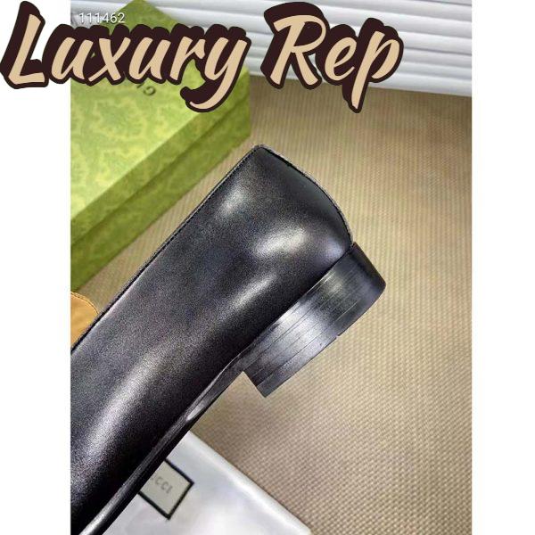 Replica Gucci GG Men’s Loafer with Horsebit Black Leather Horsebit Detail 11
