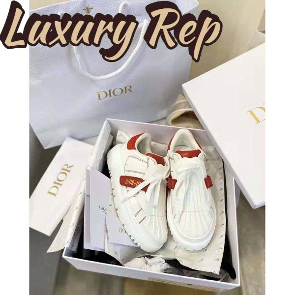 Replica Dior Women Dior-ID Sneaker White and Nude Calfskin and Rubber 9