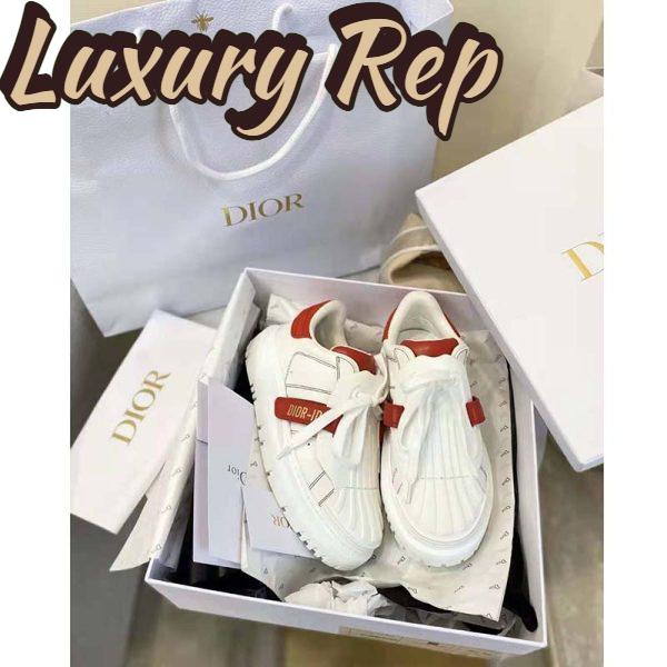 Replica Dior Women Dior-ID Sneaker White and Nude Calfskin and Rubber 10