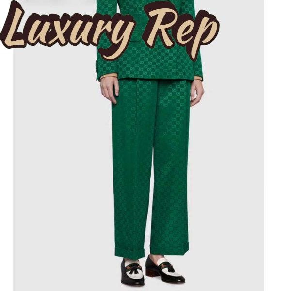 Replica Gucci Unisex GG Loafer Web Interlocking G White Black Leather Green Red Web 12