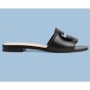 Replica Gucci Unisex Interlocking G Slide Sandal Brown GG Rubber Low 4.3 CM Heel 13