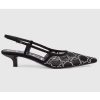 Replica Gucci Women GG Slide Sandal White Leather Textured Logo Star Flat 1 Cm Heel 12